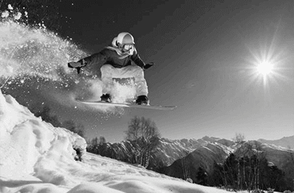 douleur genou au snowboard